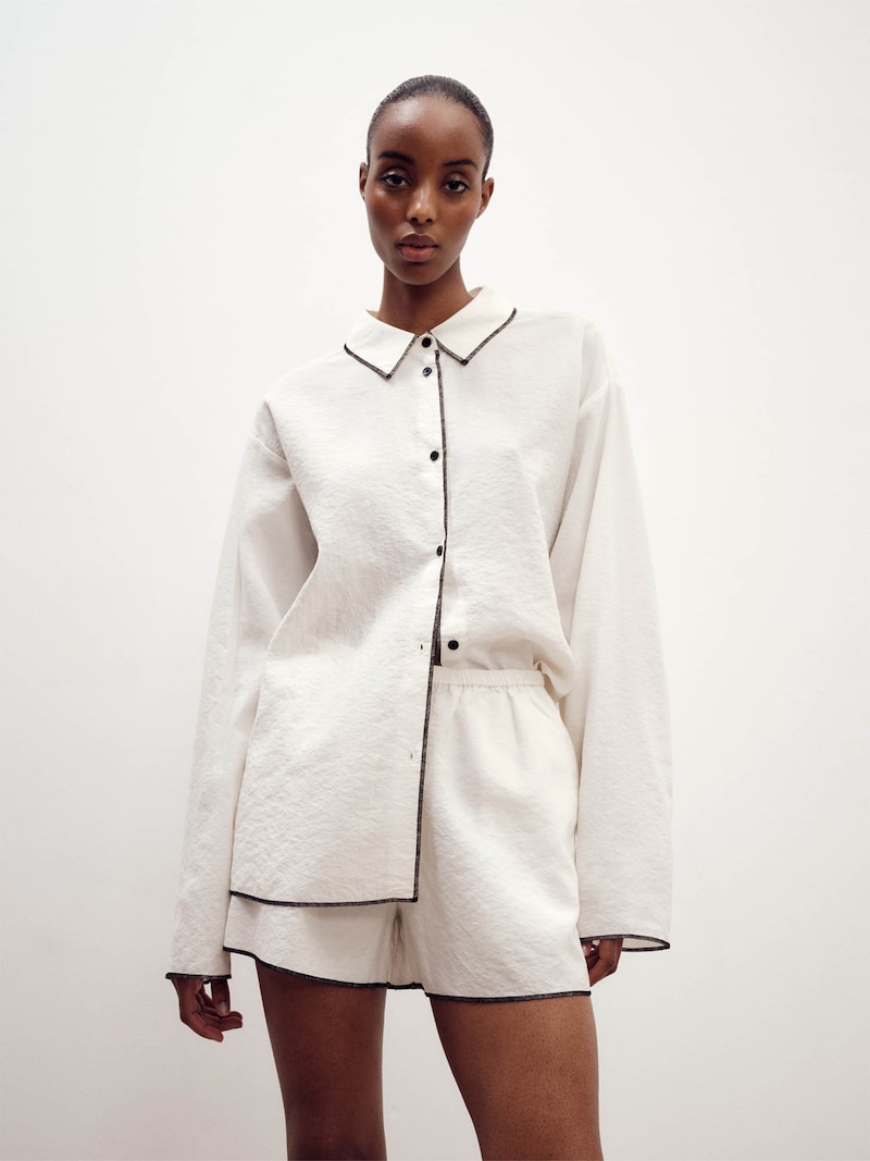 Sinned X About You Blusa 'Vivian' ABOUT YOU X Marie Von Behrens En Blanco