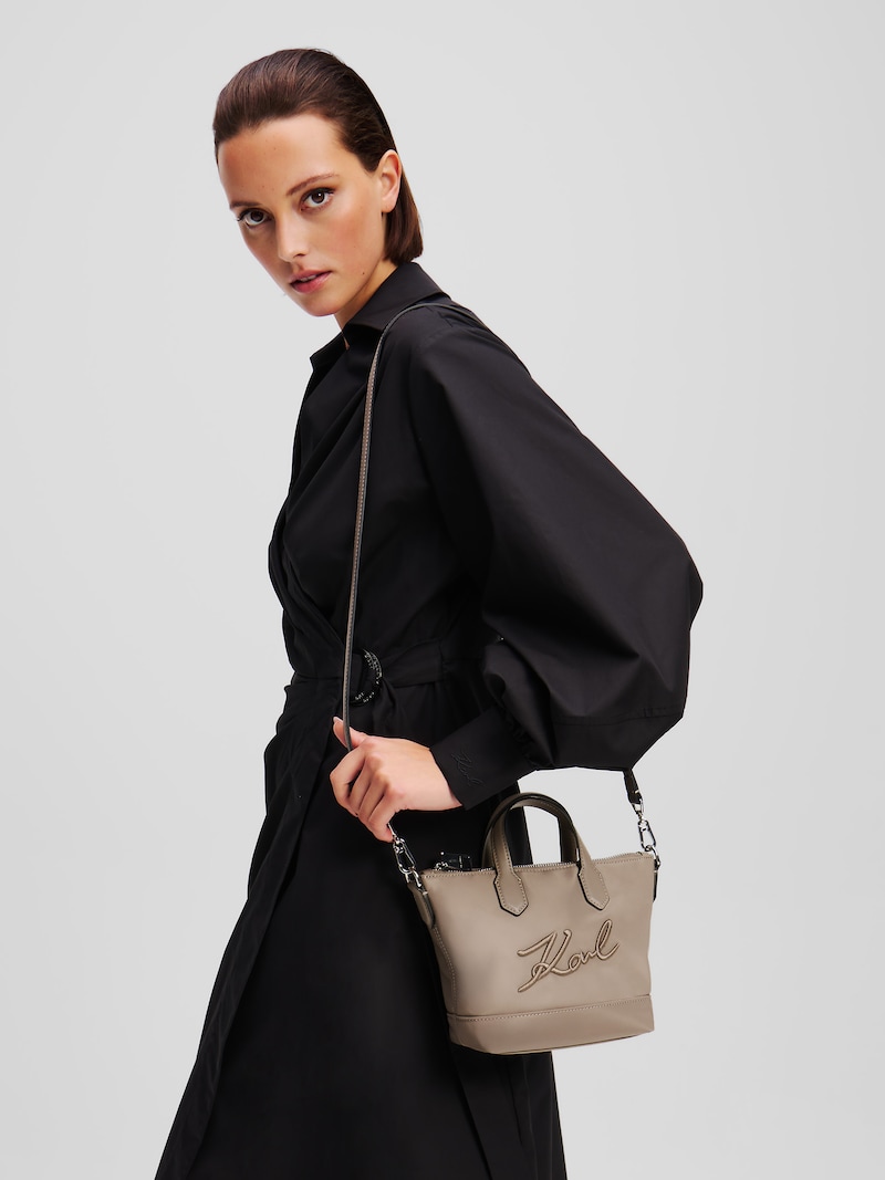 Sinned X About You Bolso Saco ' SIGNATURE SMALL ' Karl Lagerfeld En Gris