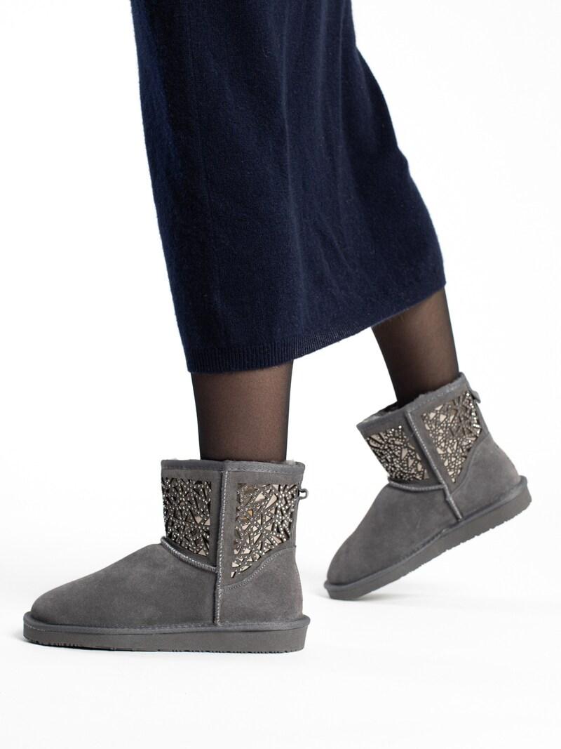 Sinned X About You Botas De Nieve 'Lana' Gooce En Gris