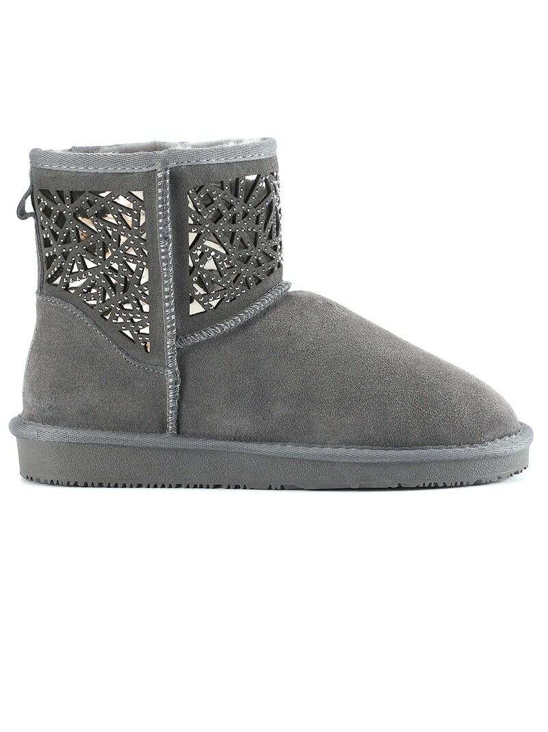 Sinned X About You Botas De Nieve 'Lana' Gooce En Gris