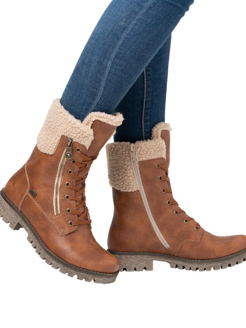 Sinned X About You Botines Con Cordones Rieker En Marrón