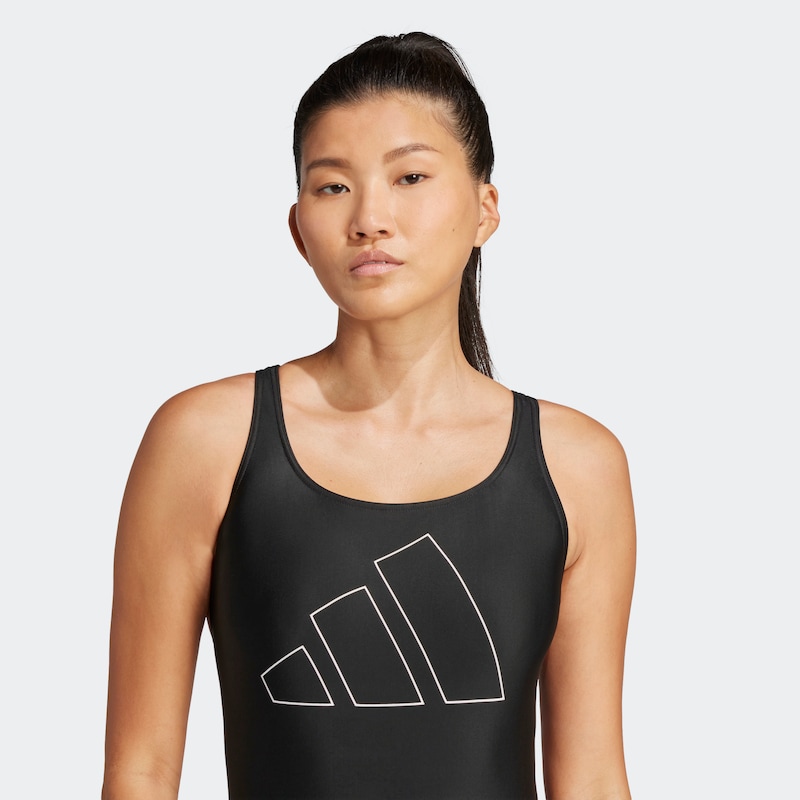 Sinned X About You Bustier Bañador De Natación 'Big Bars' ADIDAS PERFORMANCE En Negro