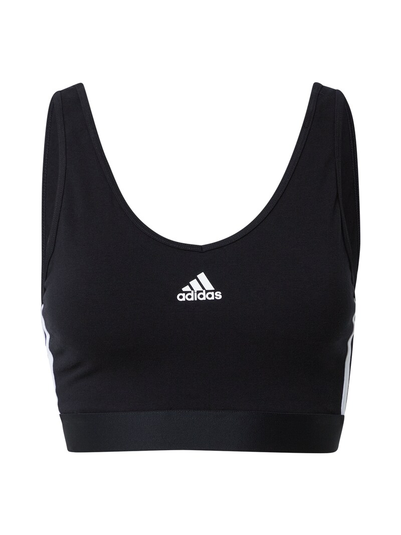 sinned x about you Bustier Sujetador deportivo 'Essentials 3-Stripes' ADIDAS SPORTSWEAR en Negro