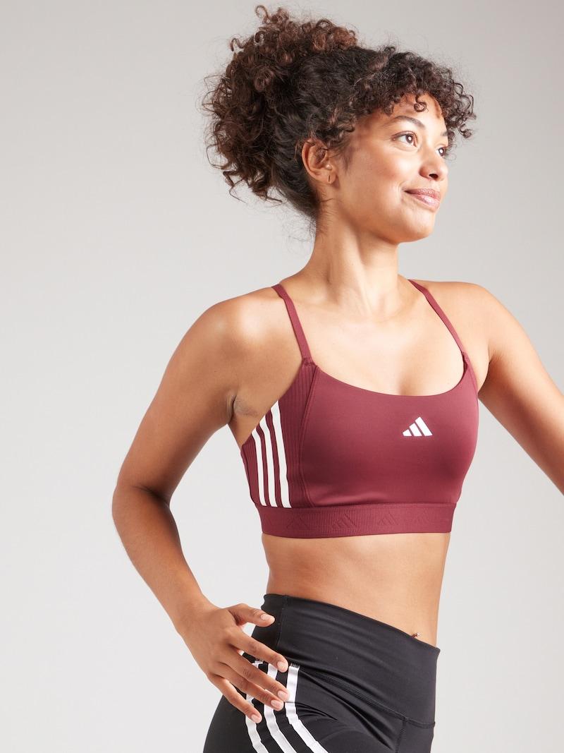 Sinned X About You Bustier Sujetador Deportivo 'HYGLM' ADIDAS PERFORMANCE En Rojo Carmesí