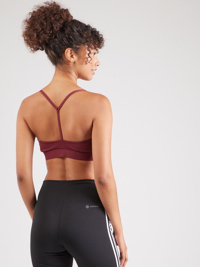 Sinned X About You Bustier Sujetador Deportivo 'HYGLM' ADIDAS PERFORMANCE En Rojo Carmesí