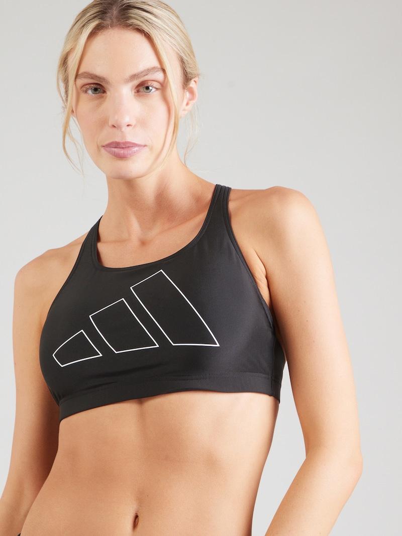 Sinned X About You Bustier Top De Bikini Deportivo 'Big Bars' ADIDAS PERFORMANCE En Negro