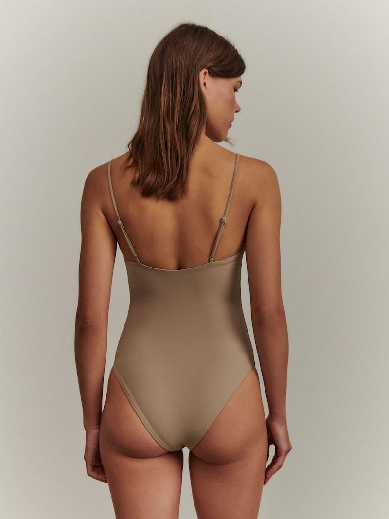 Sinned X About You Bustier Traje De Baño 'Vanessa' ABOUT YOU X Marie Von Behrens En Beige