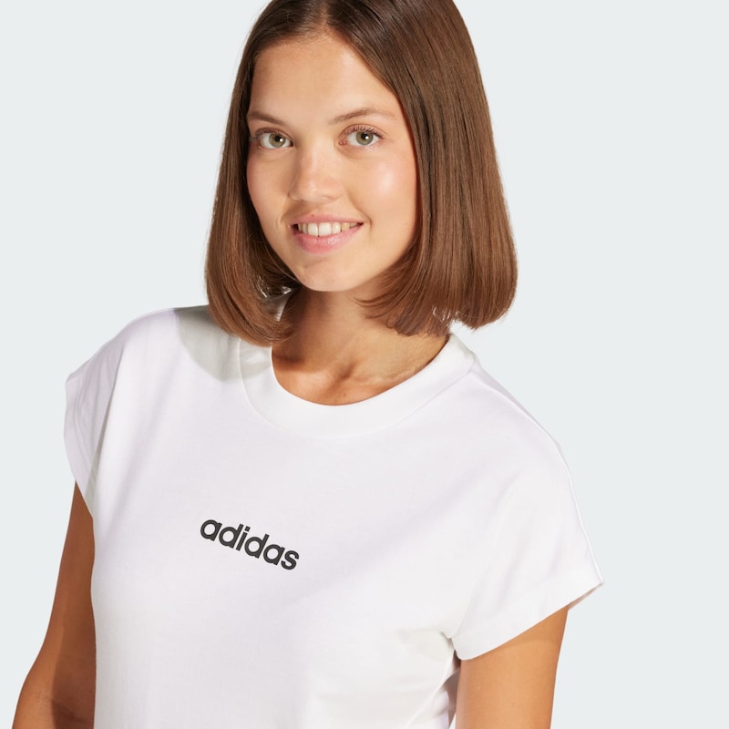 Sinned X About You Camiseta Funcional 'Essentials' ADIDAS SPORTSWEAR En Blanco
