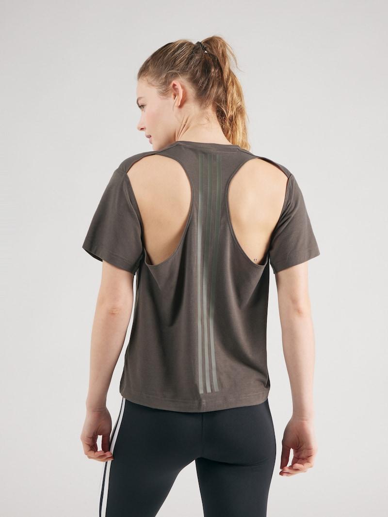 Sinned X About You Camiseta Funcional 'POWER 3S' ADIDAS PERFORMANCE En Oliva