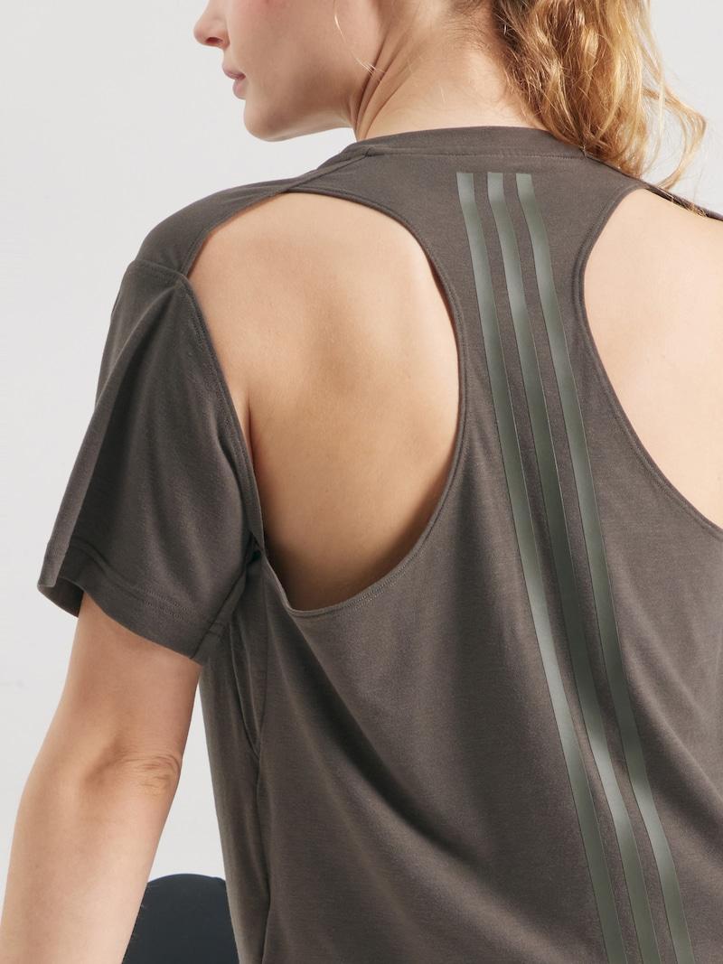 Sinned X About You Camiseta Funcional 'POWER 3S' ADIDAS PERFORMANCE En Oliva