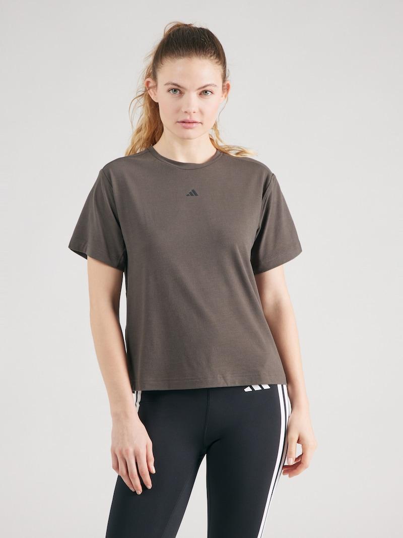 Sinned X About You Camiseta Funcional 'POWER 3S' ADIDAS PERFORMANCE En Oliva