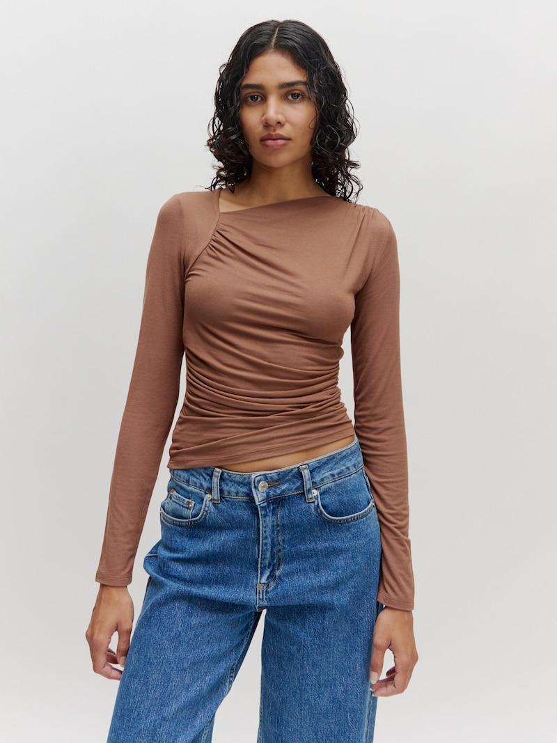 Sinned X About You Camiseta 'Hidekel' EDITED En Marrón