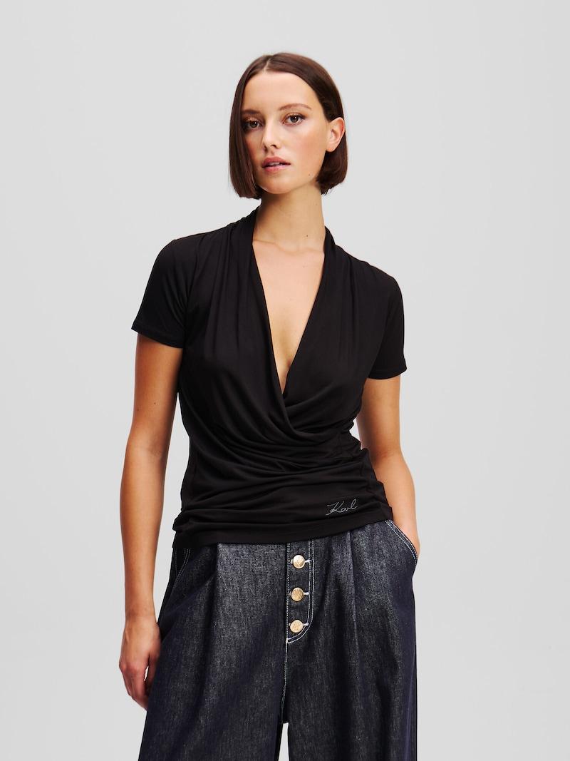 Sinned X About You Camiseta Karl Lagerfeld En Negro