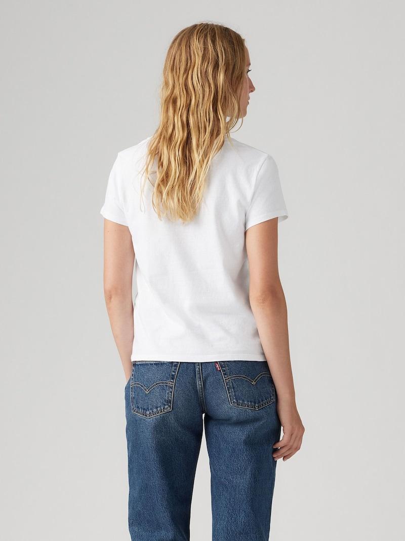 Sinned X About You Camiseta 'Perfect Vneck' LEVI'S ® En Blanco