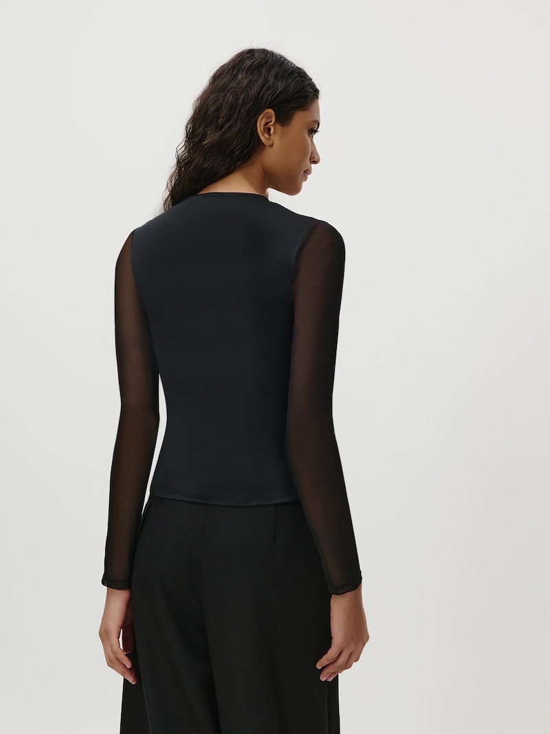 Sinned X About You Camiseta 'Saphia' LeGer By Lena Gercke En Negro