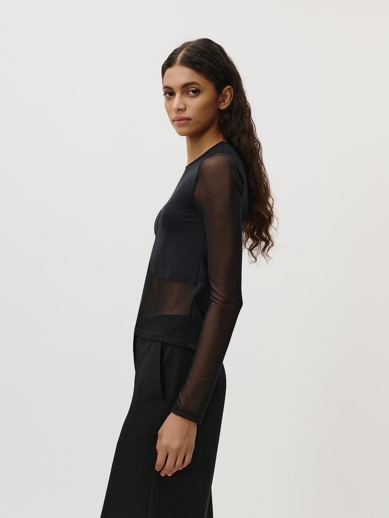 Sinned X About You Camiseta 'Saphia' LeGer By Lena Gercke En Negro