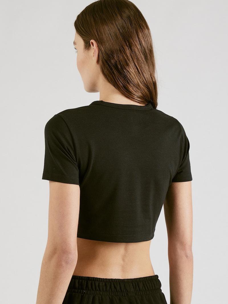 Sinned X About You Camiseta 'SPRING BLOOMS' CONVERSE En Negro