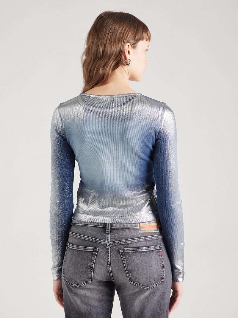 Sinned X About You Camiseta 'T-BANES-NC-Q1' DIESEL En Azul Denim