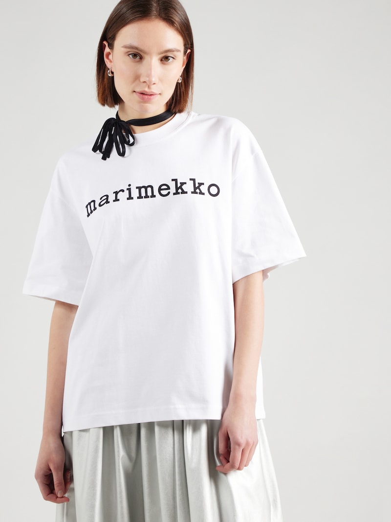 Sinned X About You Camiseta Talla Grande 'VEISTO' Marimekko En Blanco