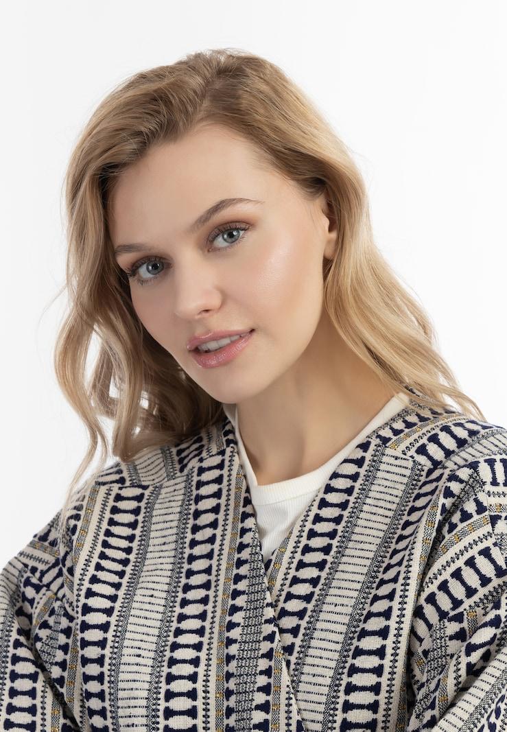 Sinned X About You Cárdigan DreiMaster Vintage En Navy Blanco Lana