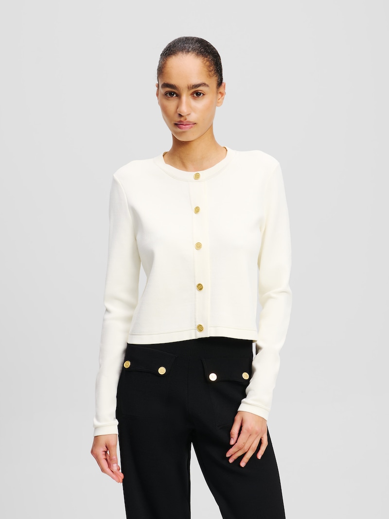 Sinned X About You Cárdigan Karl Lagerfeld En Blanco