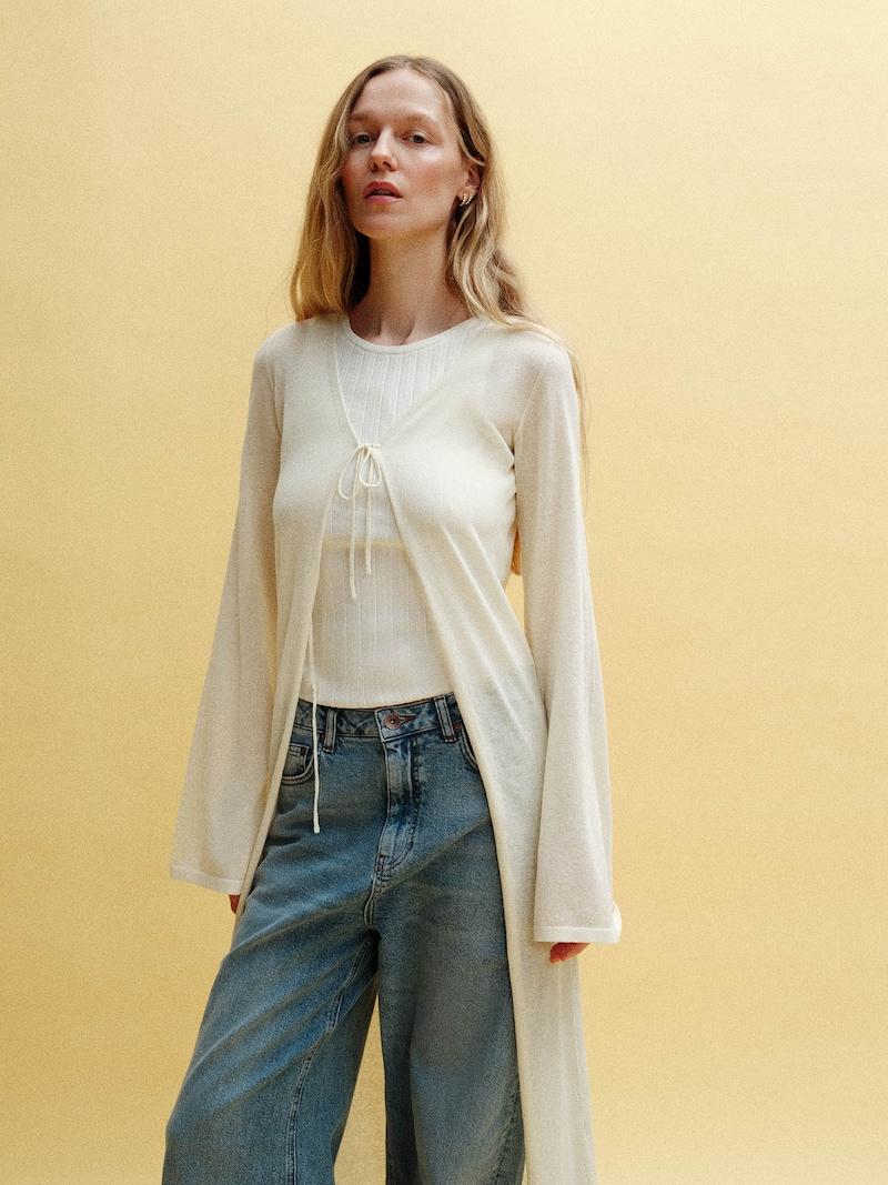 Sinned X About You Cárdigan 'Maxi' ABOUT YOU X Marie Von Behrens En Beige