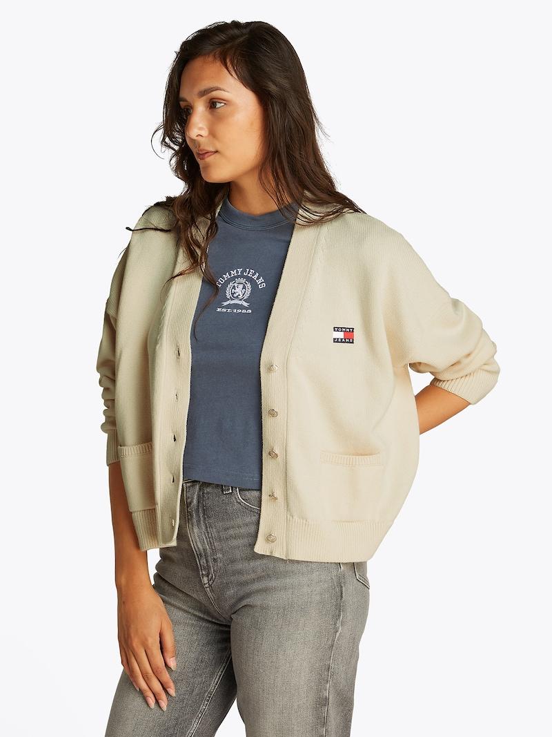 Sinned X About You Cárdigan Tommy Jeans En Blanco Lana