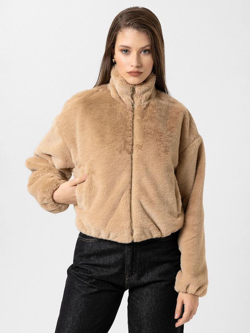 Sinned X About You Chaqueta De Entretiempo 'Camilla' Antioch En Beige