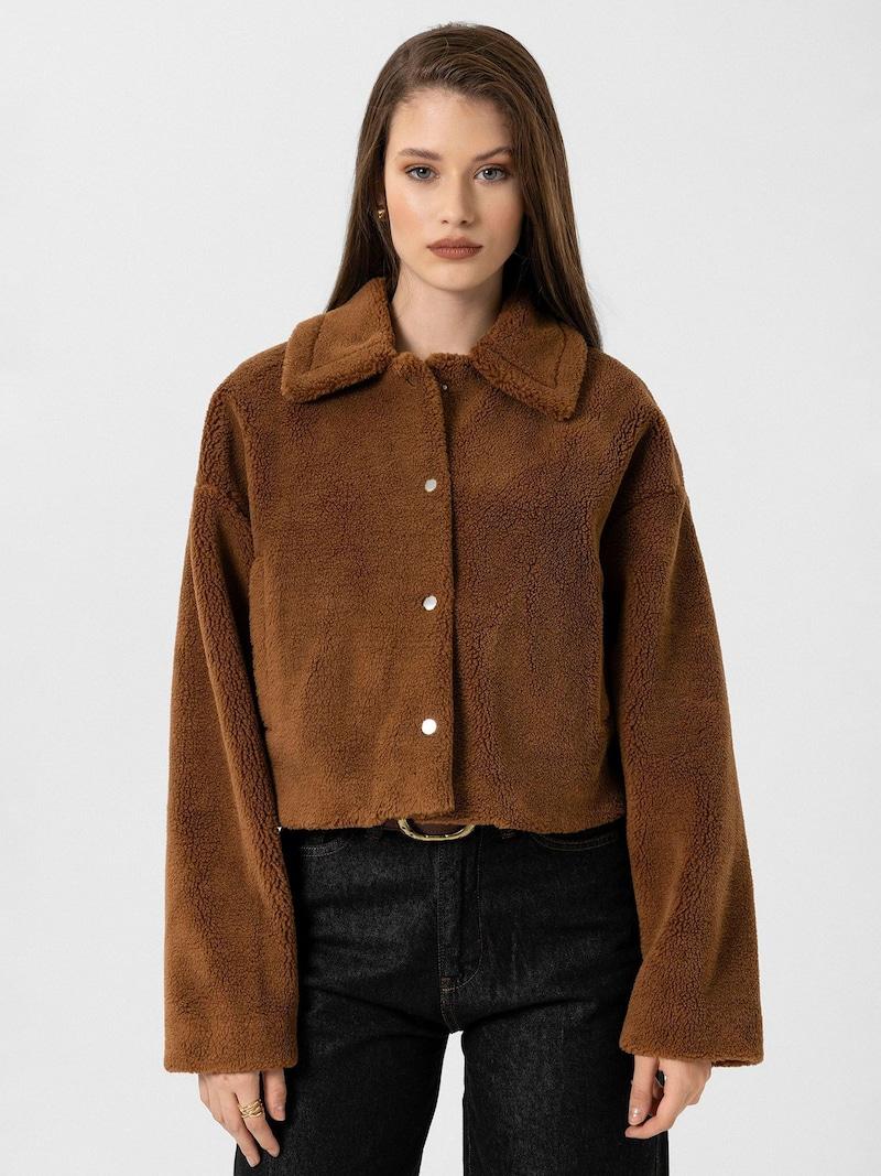 Sinned X About You Chaqueta De Entretiempo 'Evelyn' Antioch En Marrón