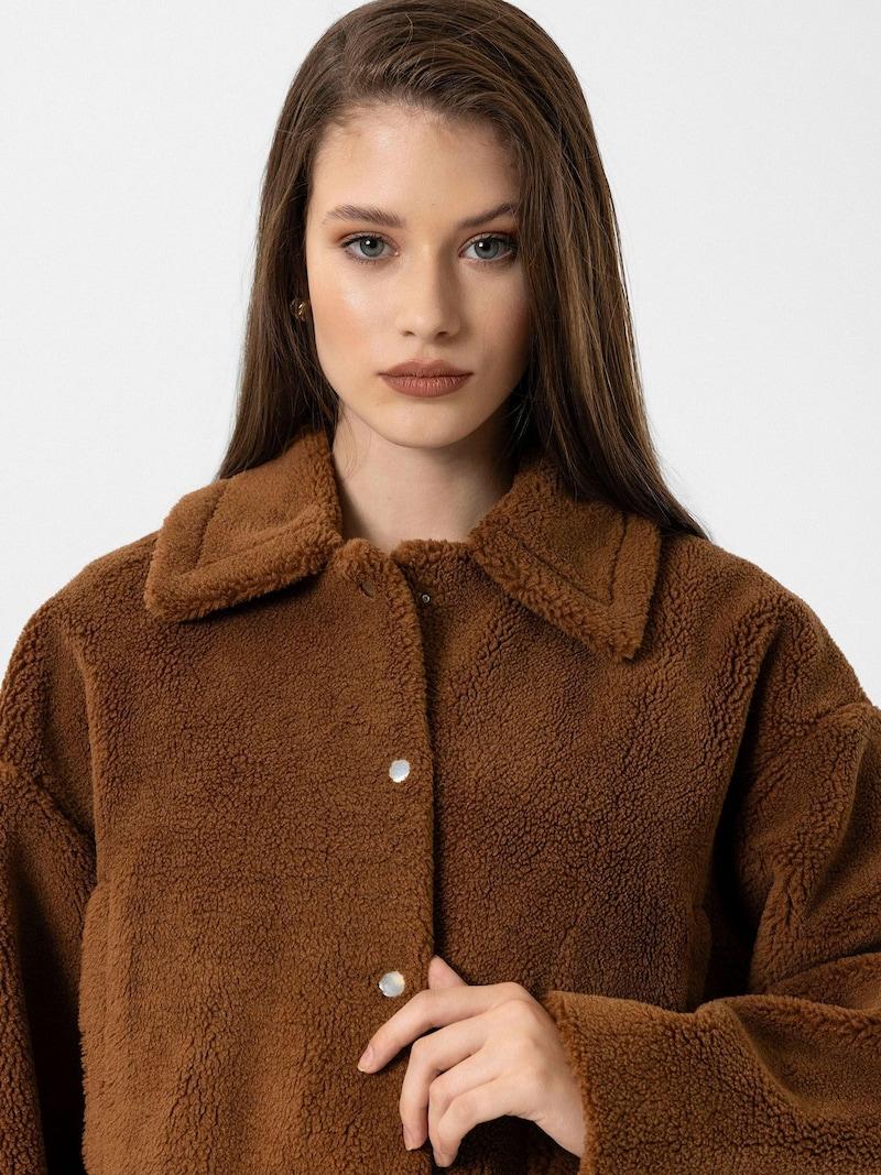 Sinned X About You Chaqueta De Entretiempo 'Evelyn' Antioch En Marrón