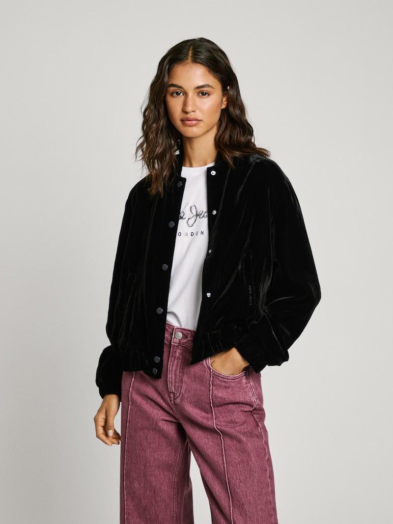 Sinned X About You Chaqueta De Entretiempo 'Fallon' Pepe Jeans En Negro