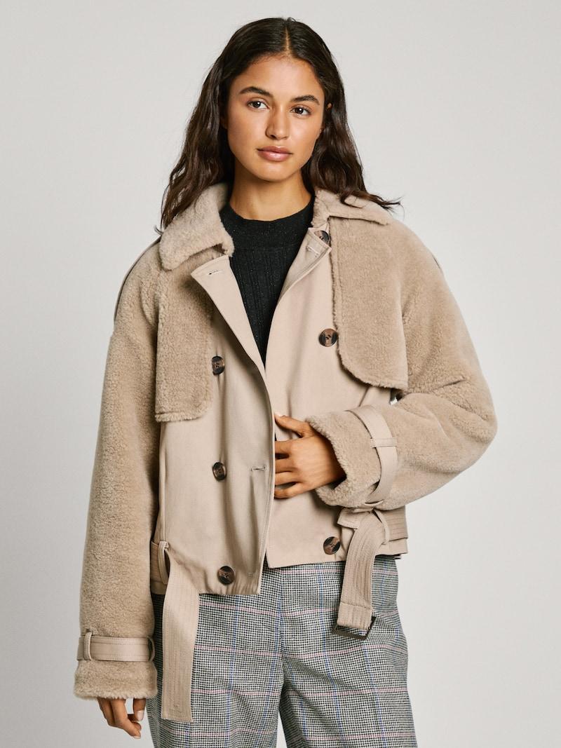 Sinned X About You Chaqueta De Entretiempo 'Fiona' Pepe Jeans En Beige