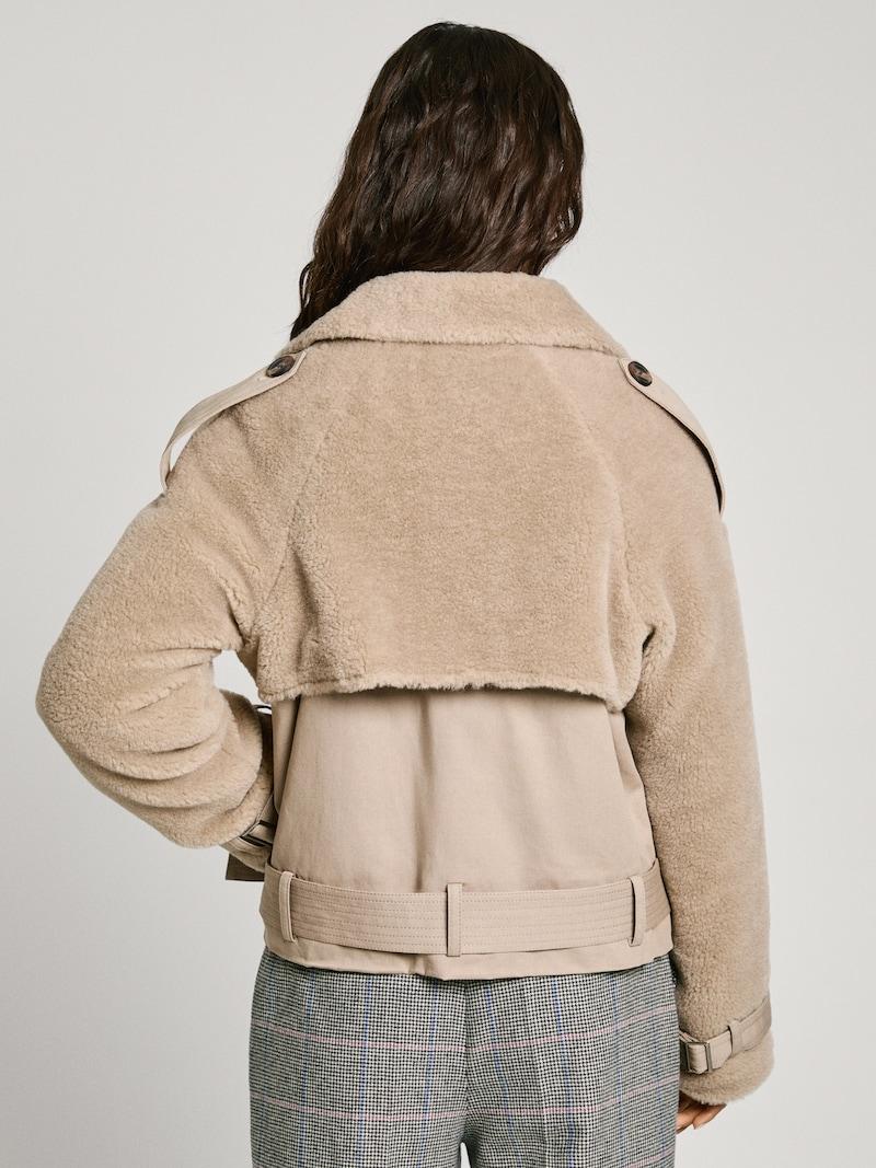 Sinned X About You Chaqueta De Entretiempo 'Fiona' Pepe Jeans En Beige