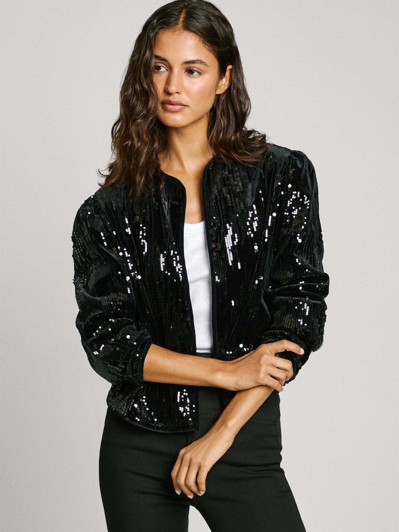 Sinned X About You Chaqueta De Entretiempo 'Flore' Pepe Jeans En Negro