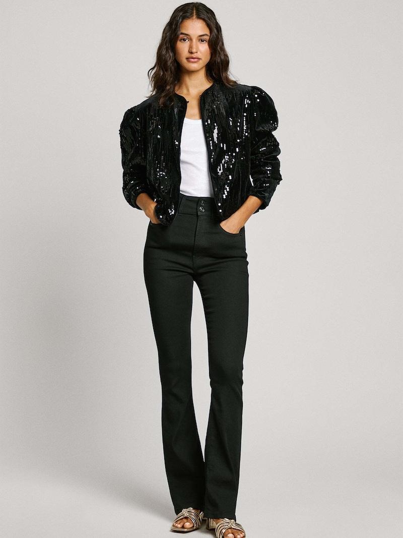 Sinned X About You Chaqueta De Entretiempo 'Flore' Pepe Jeans En Negro