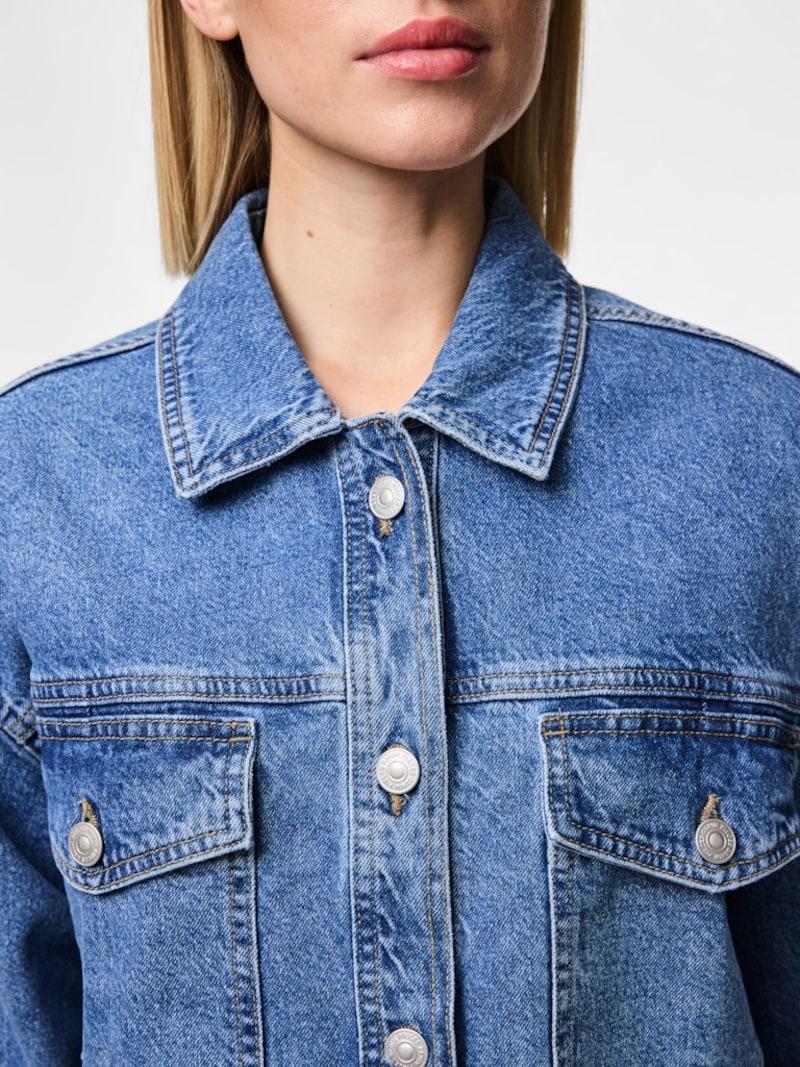 Sinned X About You Chaqueta De Entretiempo 'PCELMA' PIECES En Azul Denim