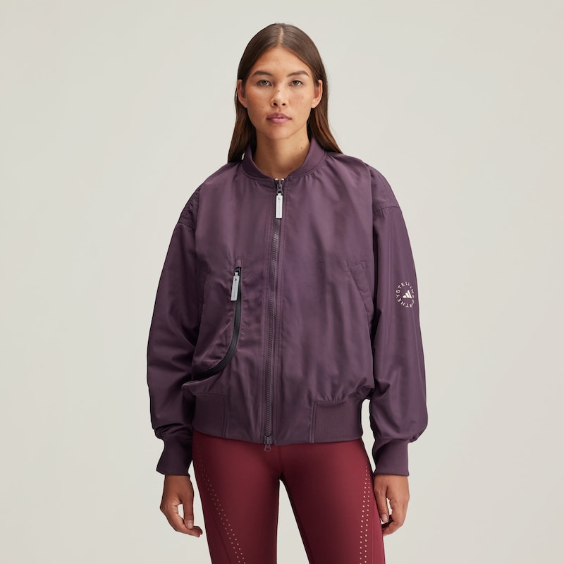 Sinned X About You Chaqueta Deportiva ADIDAS BY STELLA MCCARTNEY En Berenjena