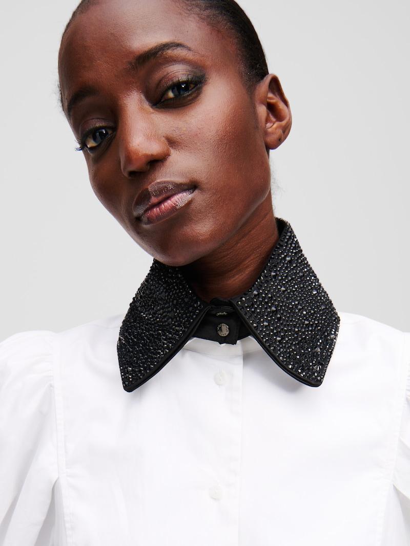 Sinned X About You Cuello 'RHINESTONE' Karl Lagerfeld En Negro