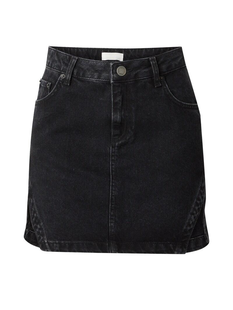 sinned x about you Falda 'Daphne' LeGer by Lena Gercke en Negro Denim