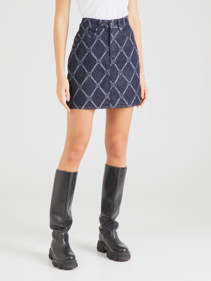 Sinned X About You Falda 'Gebisi' HUGO En Navy Azul Pastel