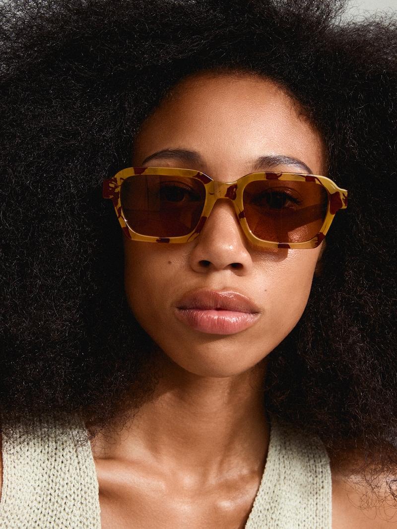 Sinned X About You Gafas De Sol 'ANNALISE' Pilgrim En Marrón Brocado