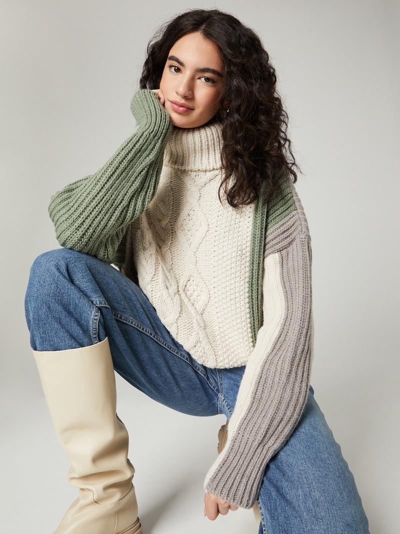 Sinned X About You Jersey Guido Maria Kretschmer Women En Crema Caqui