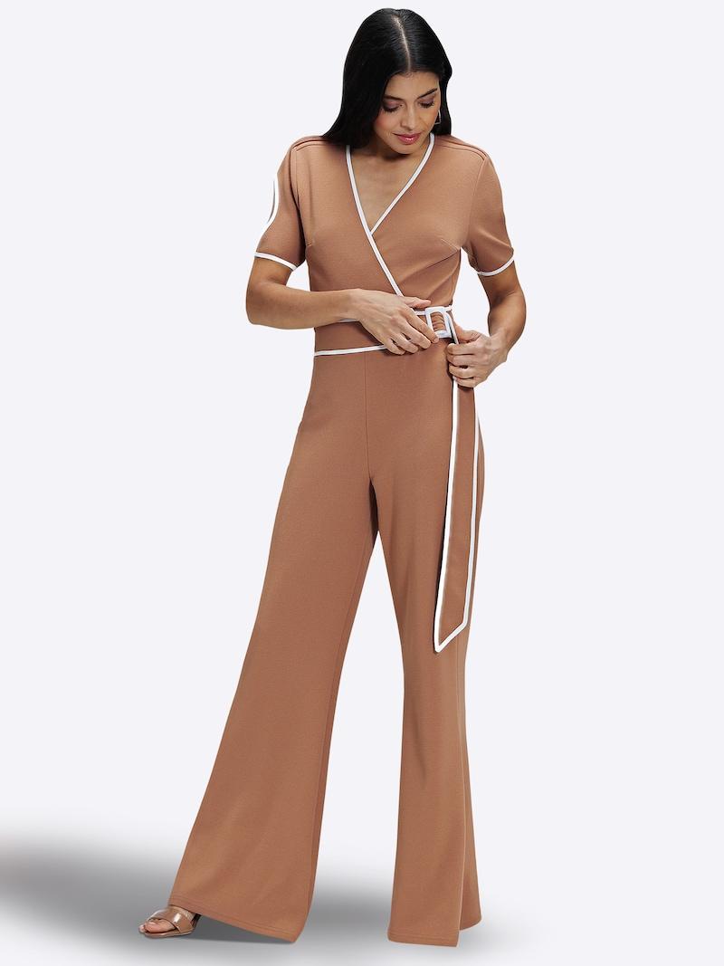 Sinned X About You Jumpsuit HotSquash En Marrón Claro