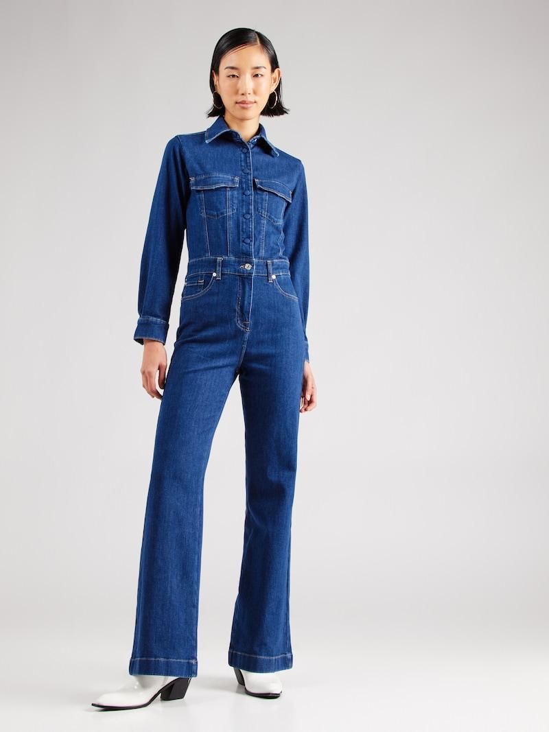 Sinned X About You Jumpsuit 'LUXE' 7 For All Mankind En Azul