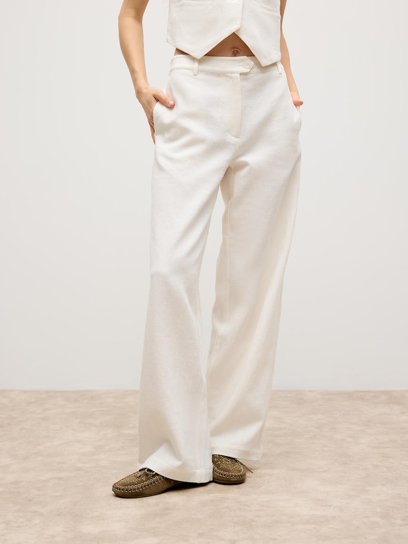 Sinned X About You Loosefit Pantalón Chino ABOUT YOU X Marie Von Behrens En Blanco