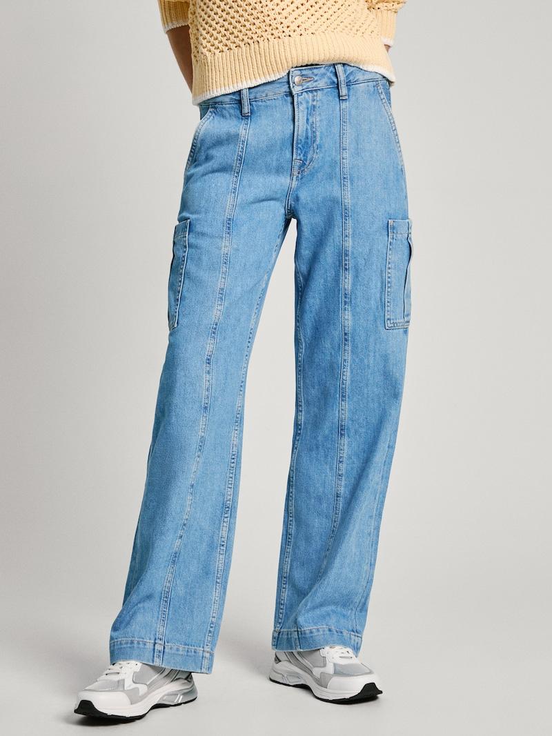 Sinned X About You Loosefit Pantalón Vaquero Cargo Pepe Jeans En Azul Denim