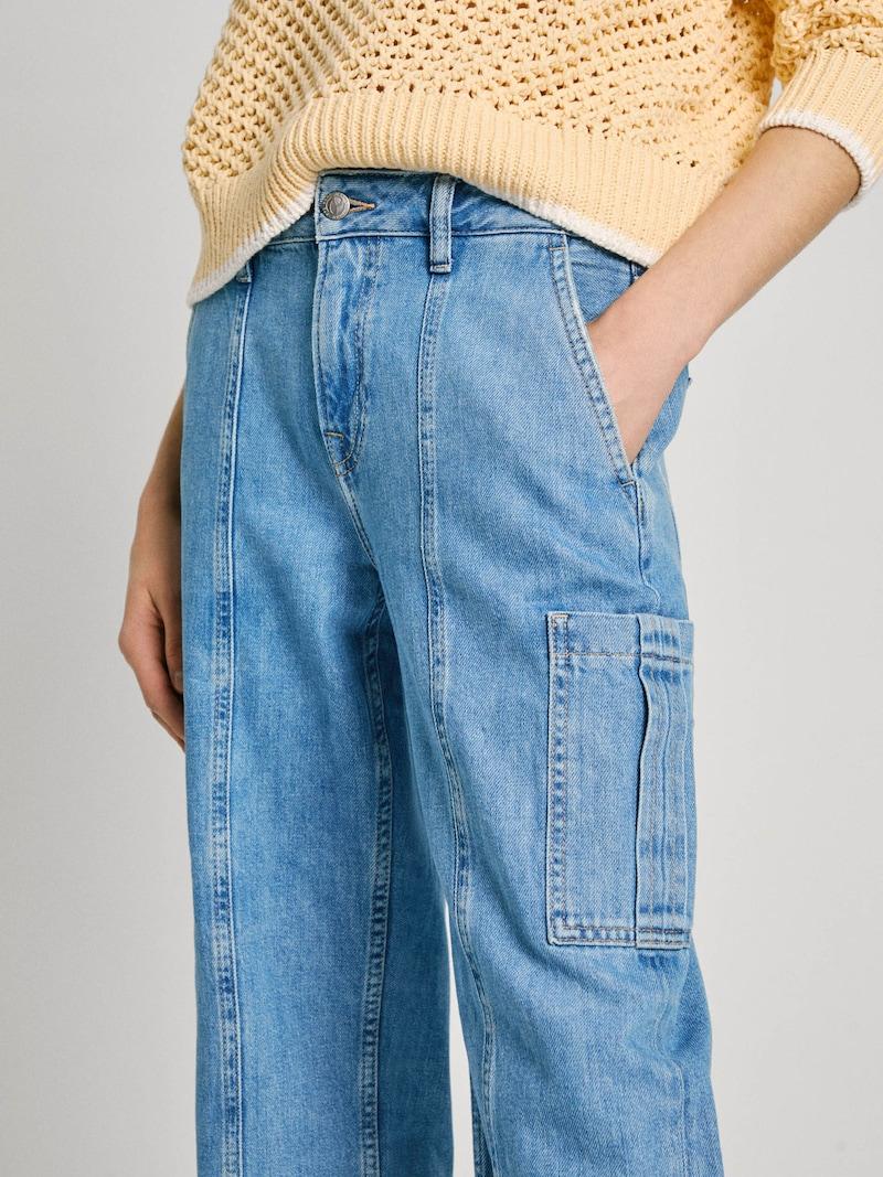 Sinned X About You Loosefit Pantalón Vaquero Cargo Pepe Jeans En Azul Denim
