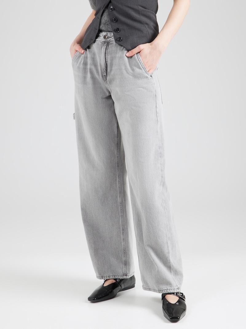 Sinned X About You Loosefit Pantalón Vaquero Plisado 'VYNOWN' DRYKORN En Gris Claro