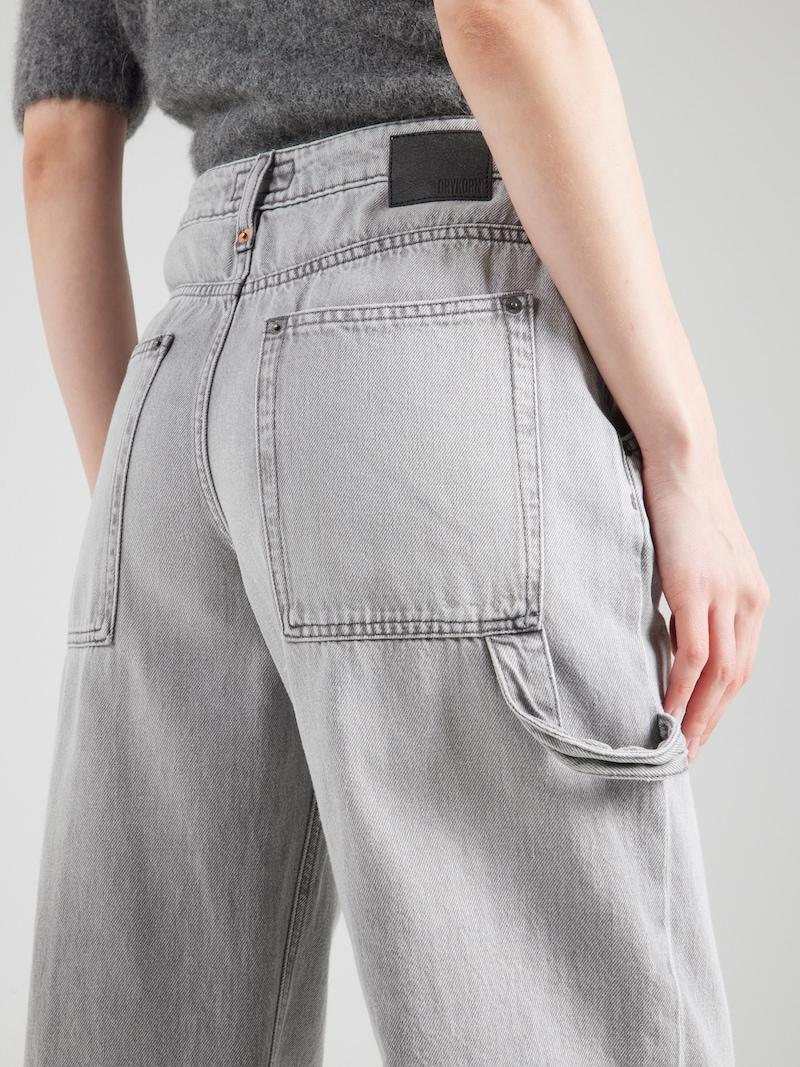 Sinned X About You Loosefit Pantalón Vaquero Plisado 'VYNOWN' DRYKORN En Gris Claro