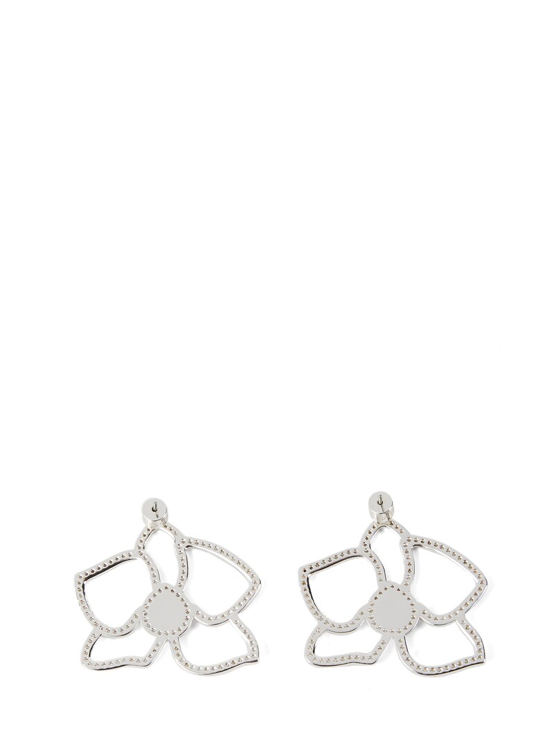 Sinned X About You Pendientes ' AUTOGRAPH FLOWER ' Karl Lagerfeld En Plata